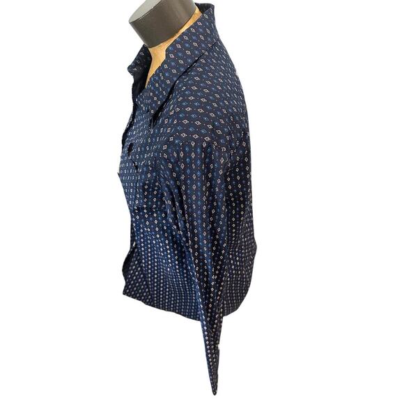 Ariat Real Fitted Women’s XL Blue Long Sleeve Button Down Blouse - Picture 2 of 6